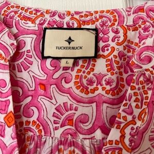 Tuckernuck Pink and Orange Paisley Print Dress